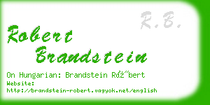 robert brandstein business card
